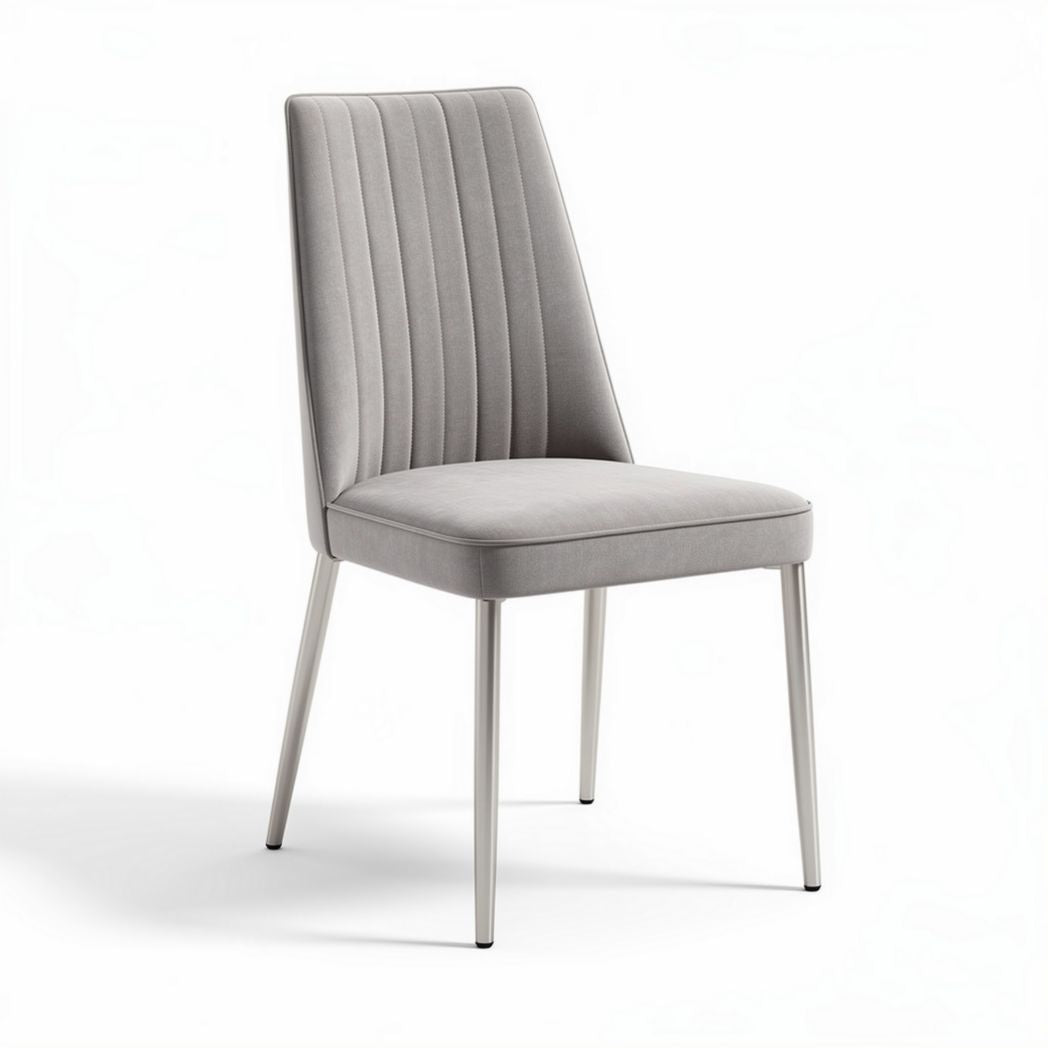 Gray upholstered dining chair with metal legs 45 x 50 x 90cm